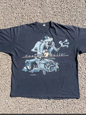 Vintage 1996 Taz Custom Built Hot Rod Tee - Sun Sportswear 25.5x28.5 - Thrashed